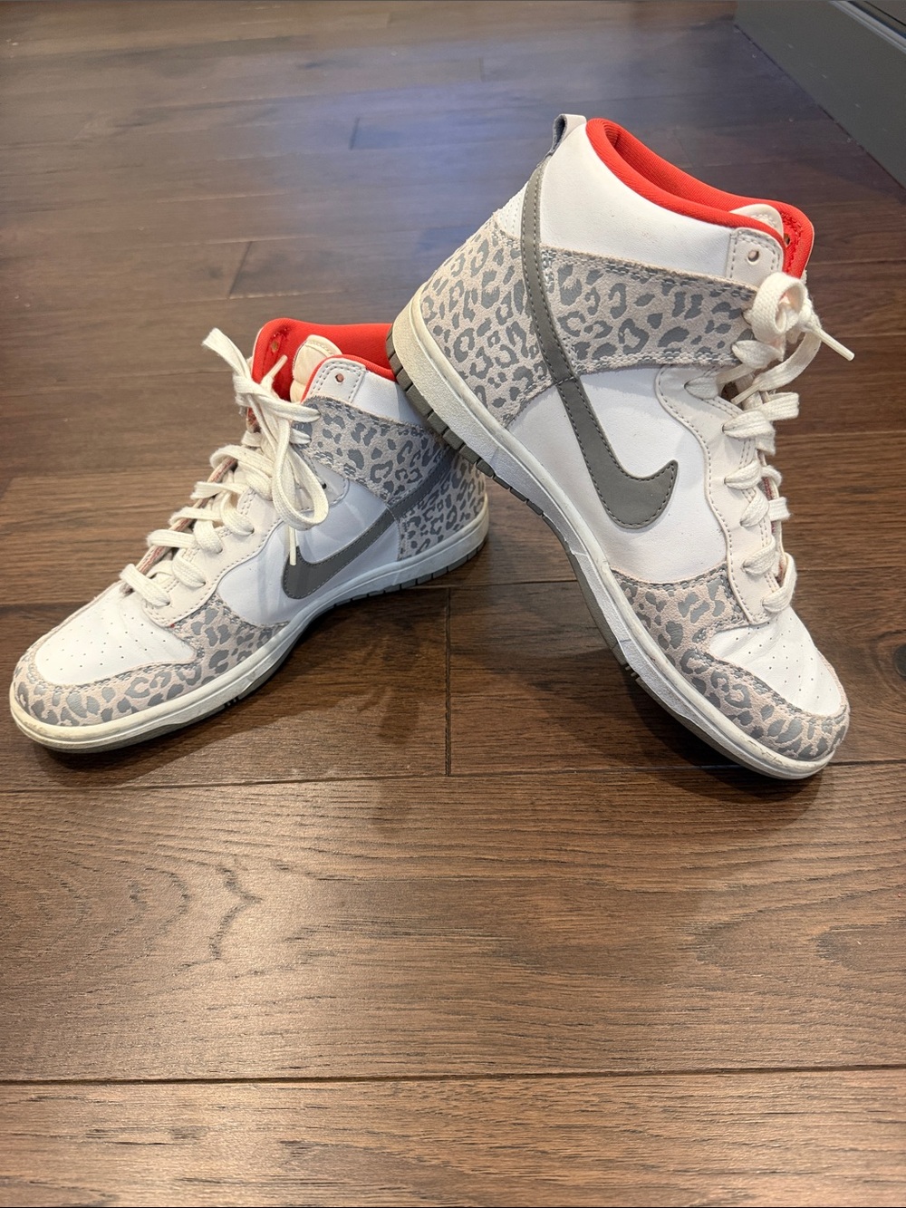 Nike Dunk High Skinny White-Medium Grey-Sunburst Womens Sz 9 - C39-306